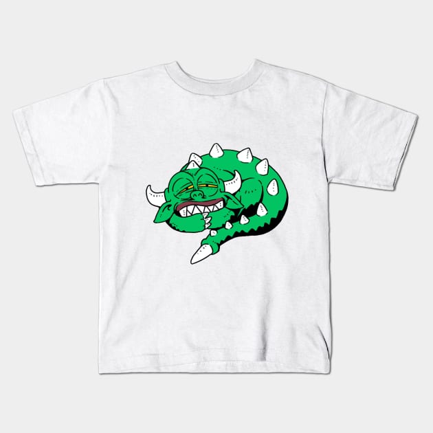 sleepy hodag Kids T-Shirt by COOLKJS0